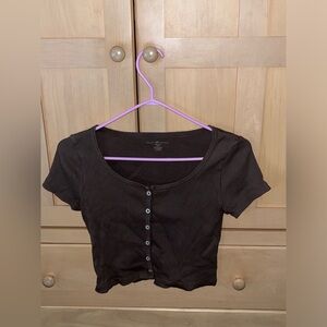 Button down brandy Melville crop top